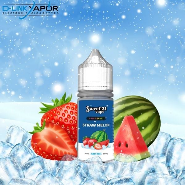 Tinh dầu Vape Sweet 21 Vape Fruit Blast Salt Straw Melon 30ml