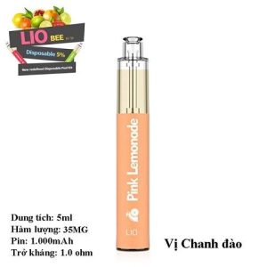 Pod 1 lần LIO vị chanh đào lạnh 1600 hơi - disposable pod 1600 puff