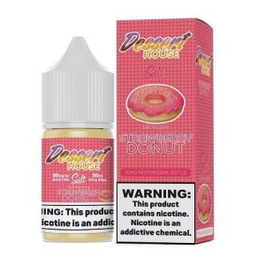 STRAWBERRY DONUT ICE SALT NIC BY DESSERT HOUSE (30ML)(BÁNH DONUT DÂU)