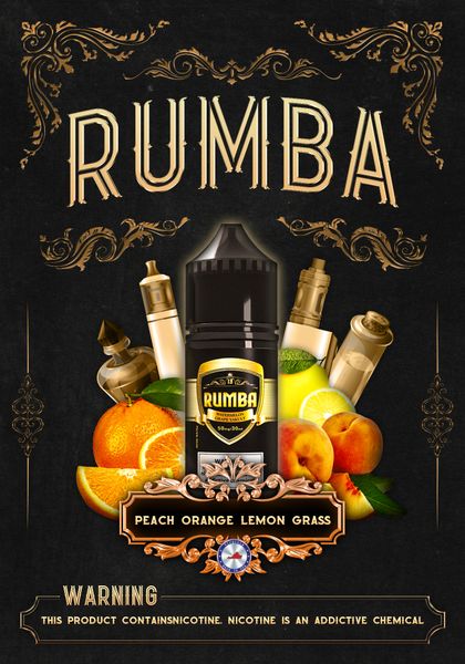 Tinh dầu Salt Nicotine Rumba Peach Orange Lemongrass nhập khẩu Italia