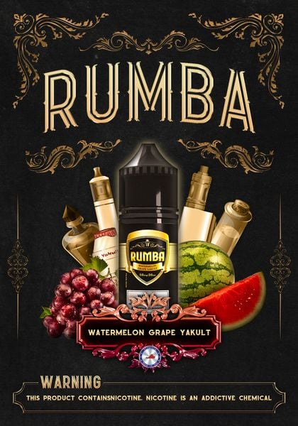 Tinh dầu Salt Nicotine Rumba Watermelon Grape Yakult nhập khẩu Italia